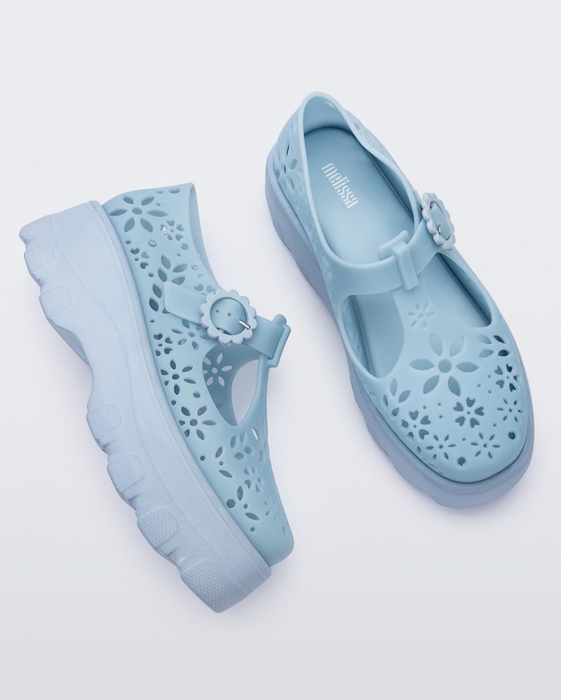 Blue Women's Melissa Kick Off Lace Platforms | BWCG-40317 | USA