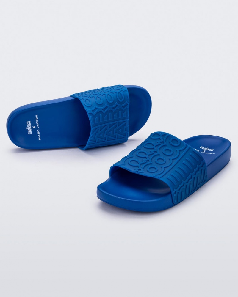 Blue Women's Melissa MARC JACOBS Slides | BWKM-76583 | USA