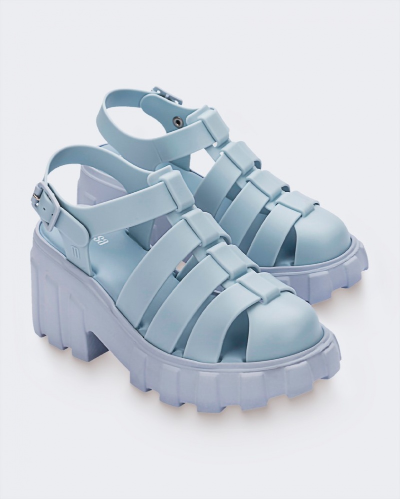 Blue Women's Melissa Megan Sandals | FOHX-83750 | USA