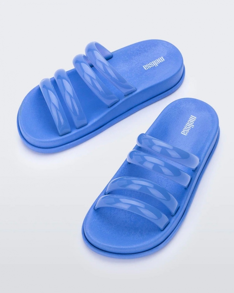 Blue Women's Melissa Soft Wave Slides | REVK-56790 | USA