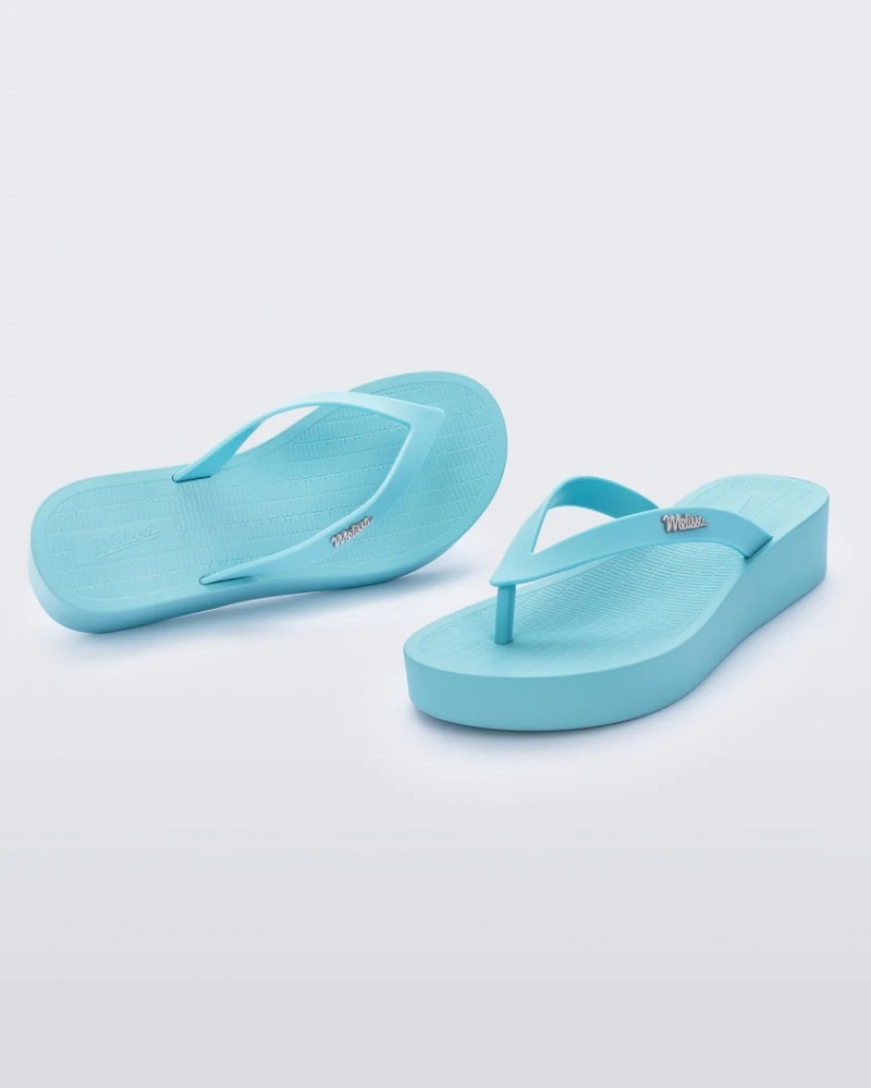 Blue Women's Melissa Sun Venice Flip Flops | JEWQ-19074 | USA