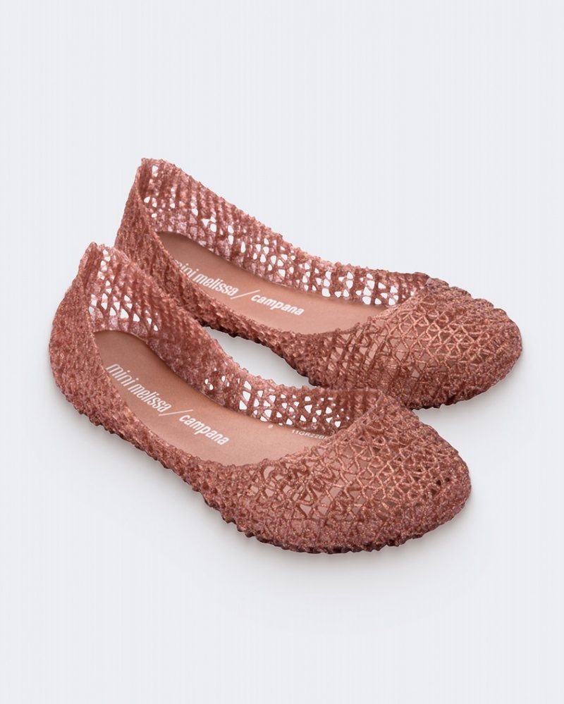 Brown Kids' Melissa Mini Campana Flats | IMSJ-67958 | USA