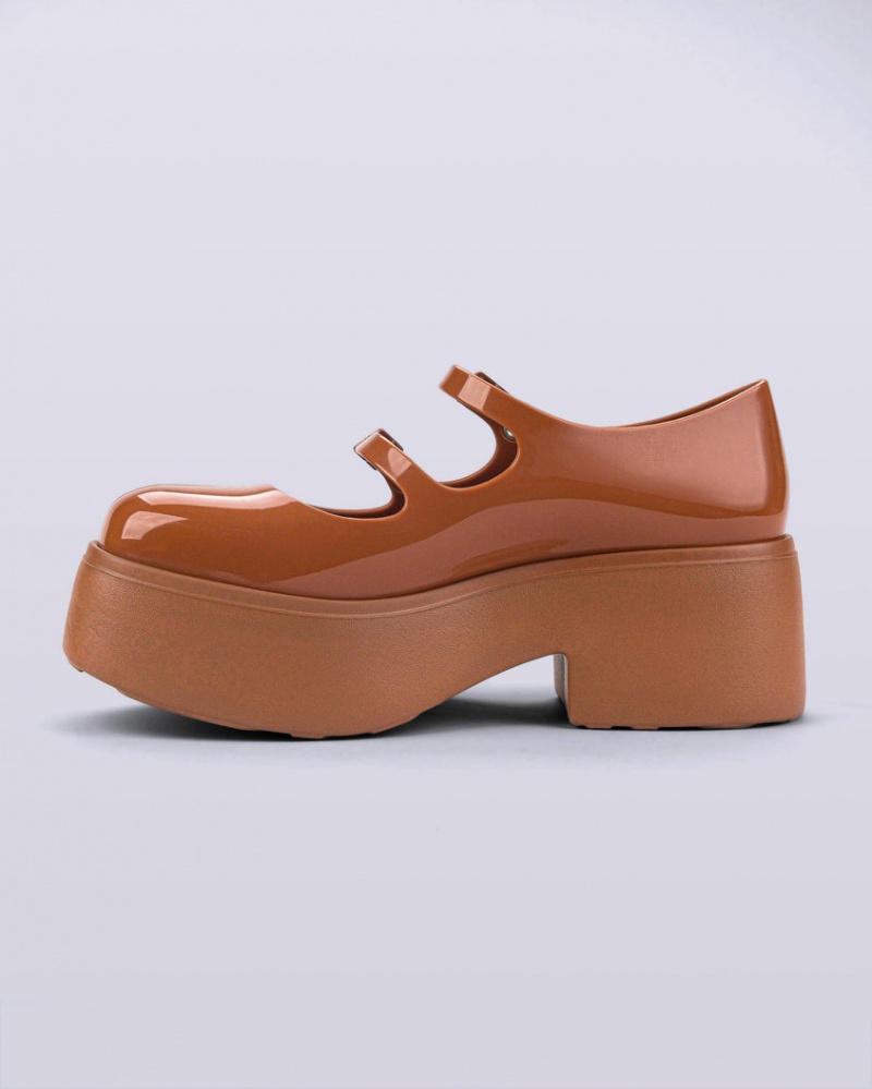 Brown Women's Melissa Farah Platforms | OQSR-95872 | USA