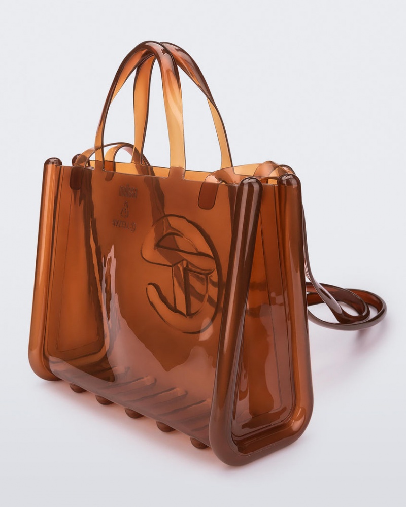 Brown Women's Melissa Telfar Medium Jelly Shopper Shopper Bag | OSRH-16237 | USA