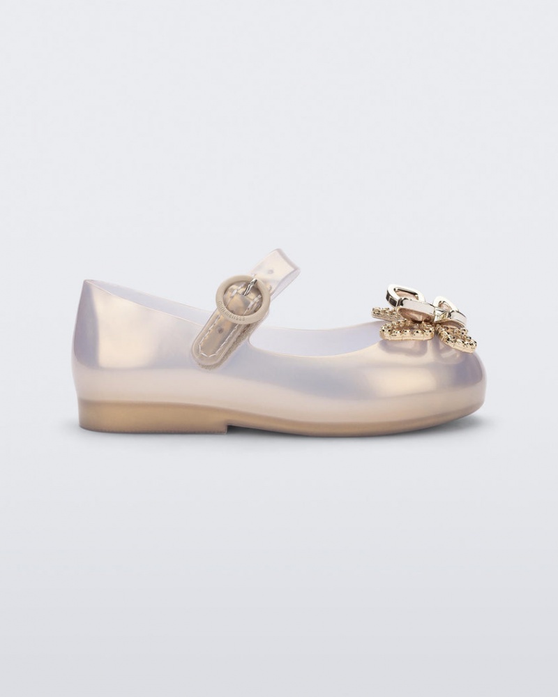 Gold Baby Melissa Mini Sweet Love Butterfly Flats | JIRQ-30581 | USA