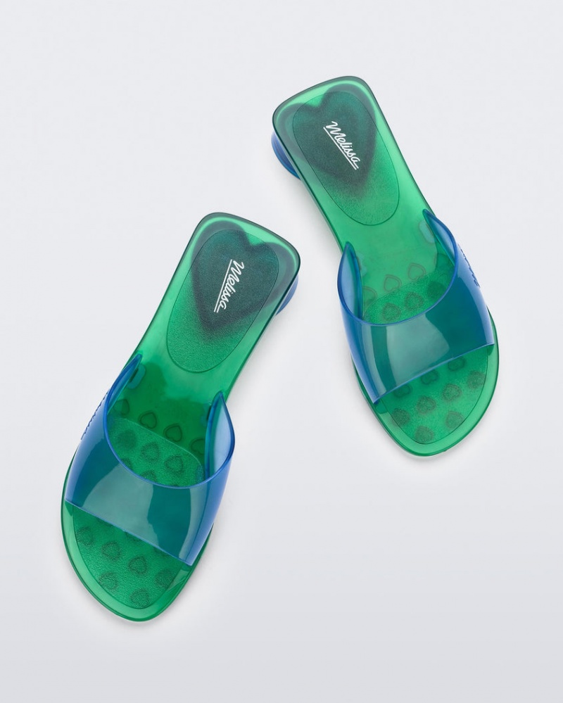 Green Blue Women's Melissa Kim Slides | YPMX-30492 | USA