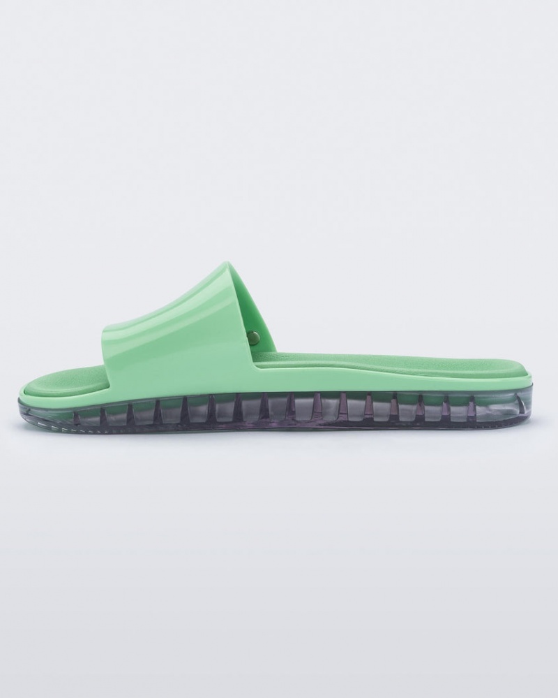 Green Grey Women's Melissa Beach Slides | DVAM-80614 | USA