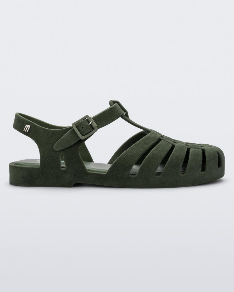 Green Women\'s Melissa Possession Velvet Sandals | EZKG-94256 | USA