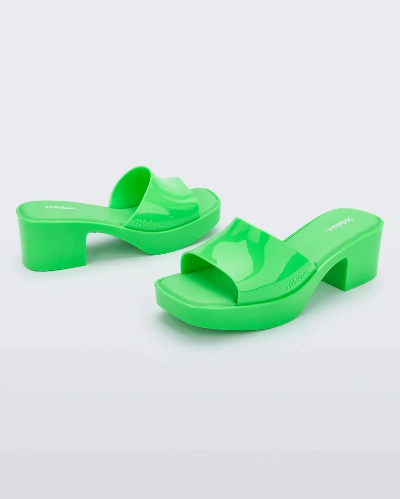 Green Women's Melissa Shape Mules | BSTM-48051 | USA