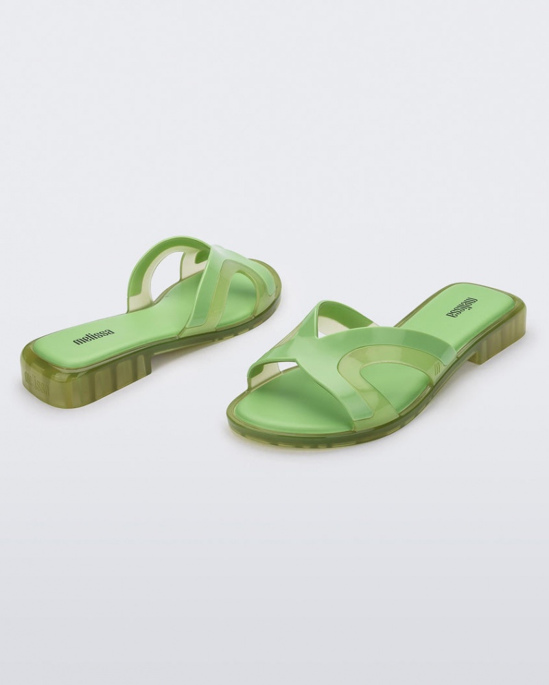 Green Women's Melissa Yacht Slides | LDCA-52381 | USA