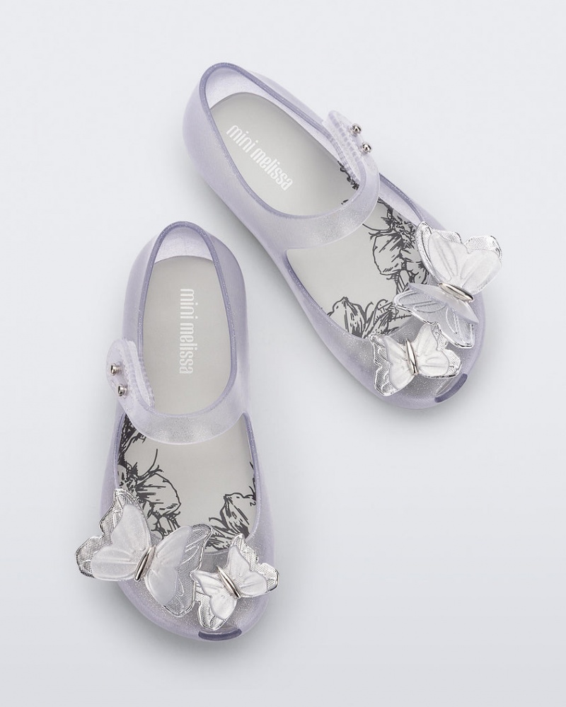 Grey Baby Melissa Mini Ultragirl Butterfly Flats | LPWQ-37952 | USA