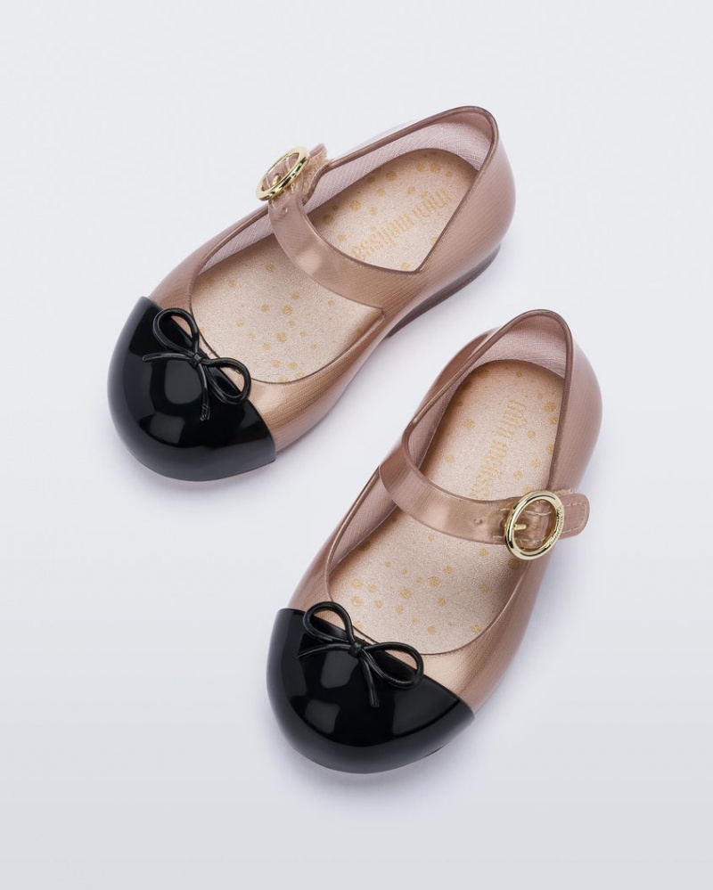 Grey Brown Black Baby Melissa Mini Sweet Love Cap Toe Flats | WLVR-97315 | USA