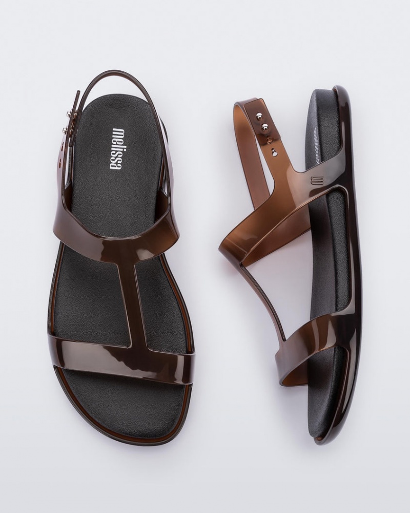 Grey Brown Black Women's Melissa Adore Sandals | FXVA-15236 | USA