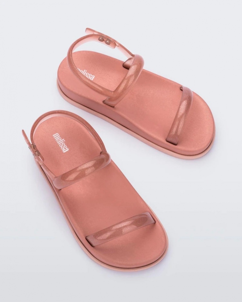 Grey Pink Women's Melissa Soft Wave Sandals | MORW-10859 | USA