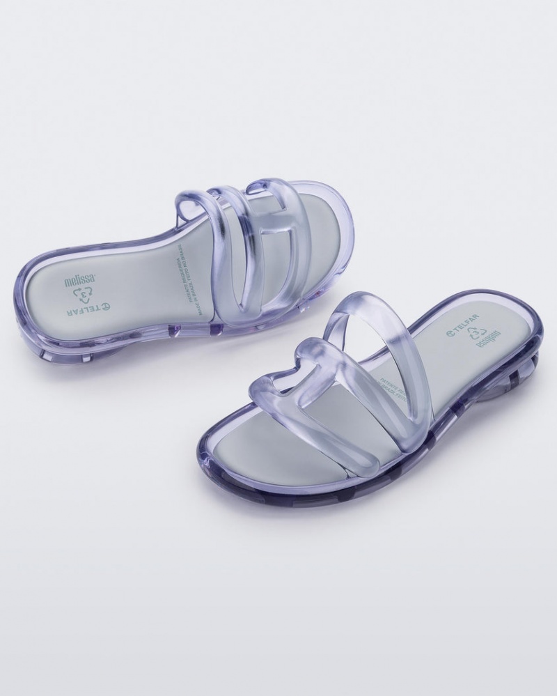 Grey Women's Melissa Telfar Jelly Slides | WQIU-04932 | USA