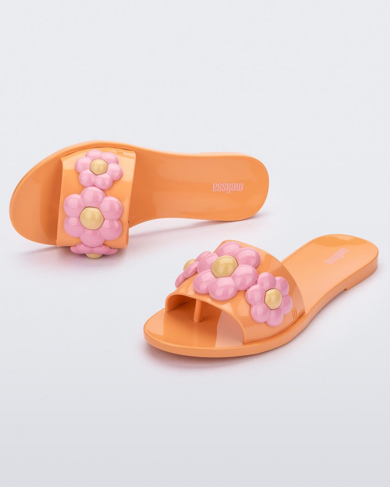 Orange Pink Women's Melissa Babe Spring Slides | RUMC-65039 | USA