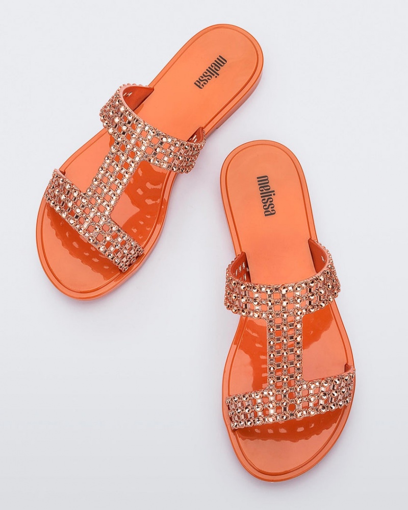 Orange Women's Melissa Glowing Slides | SPFT-51742 | USA