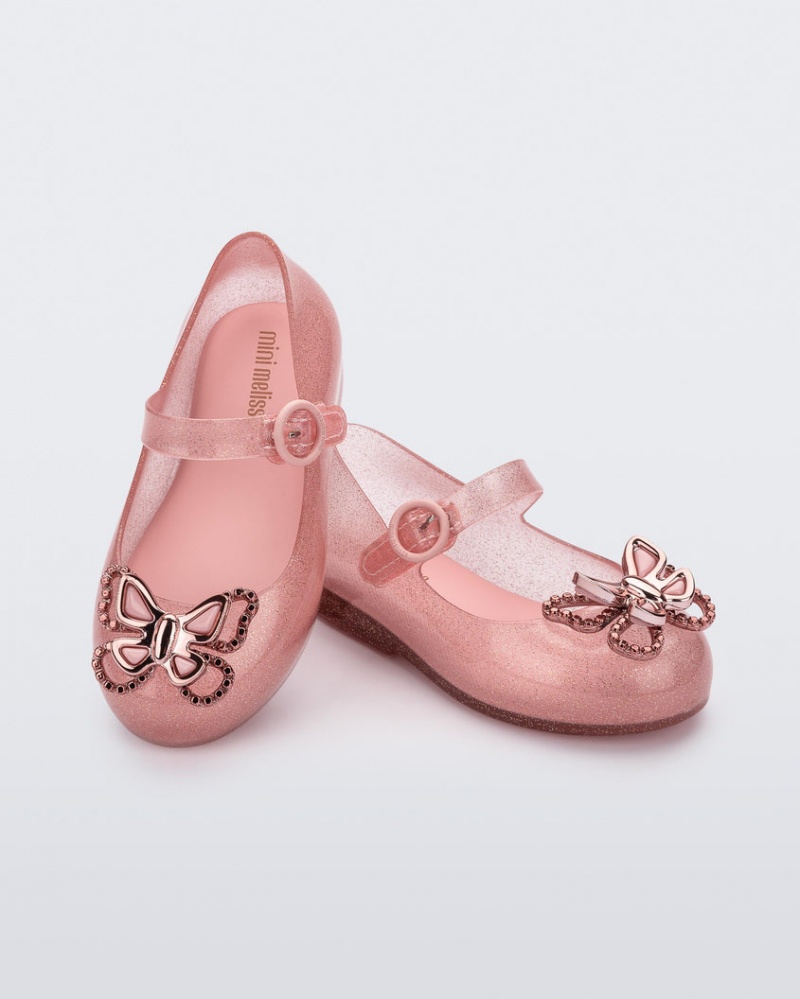 Pink Baby Melissa Mini Sweet Love Butterfly Flats | DGVT-05987 | USA