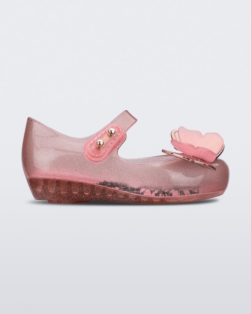 Pink Baby Melissa Mini Ultragirl Butterfly Flats | WSYU-94152 | USA