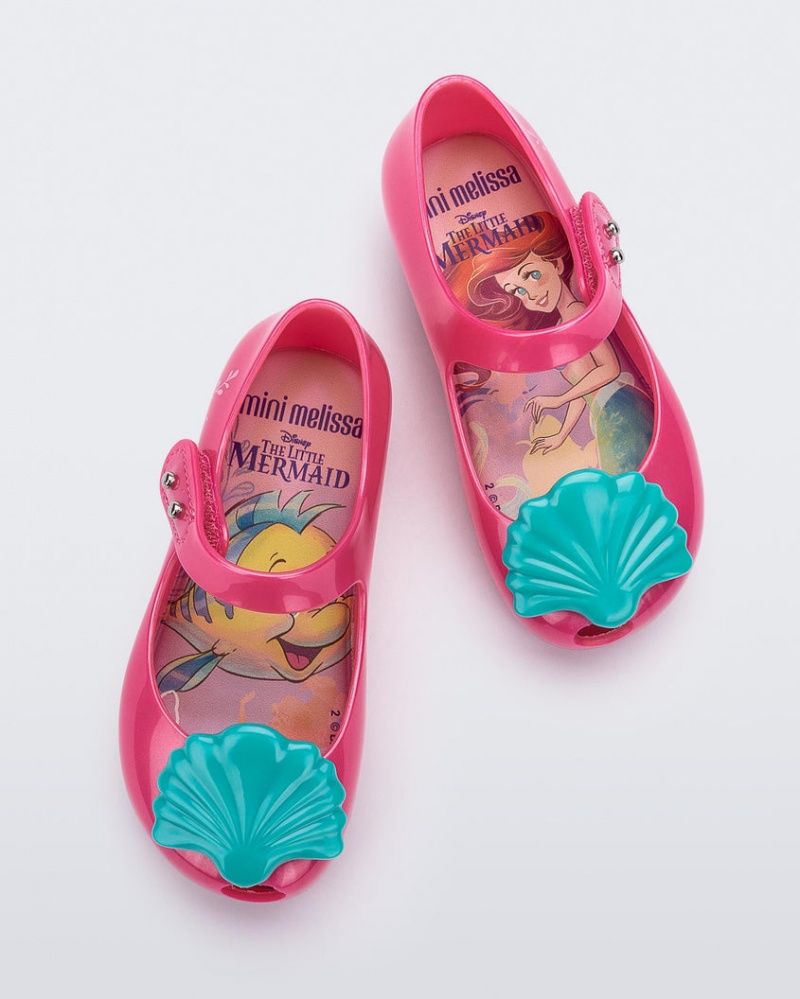 Pink Blue Baby Melissa Mini Disney Ultragirl Little Mermaid Flats | OVAU-80613 | USA