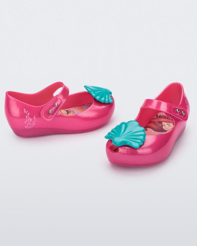 Pink Blue Baby Melissa Mini Disney Ultragirl Little Mermaid Flats | OVAU-80613 | USA