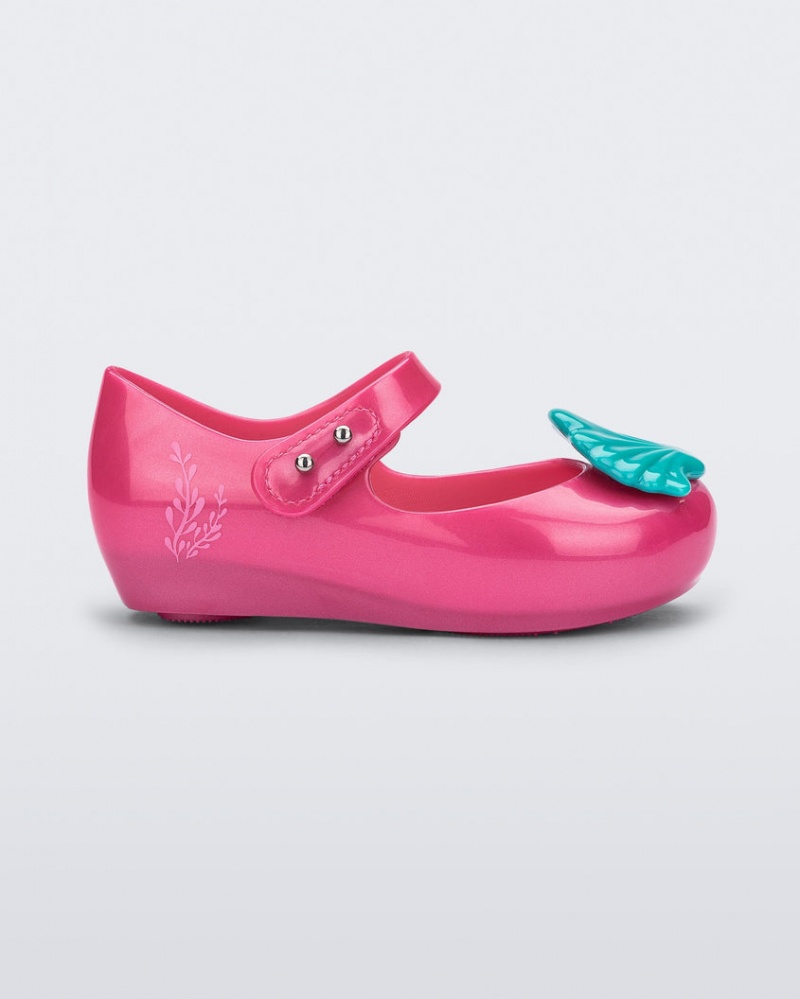 Pink Blue Baby Melissa Mini Disney Ultragirl Little Mermaid Flats | OVAU-80613 | USA