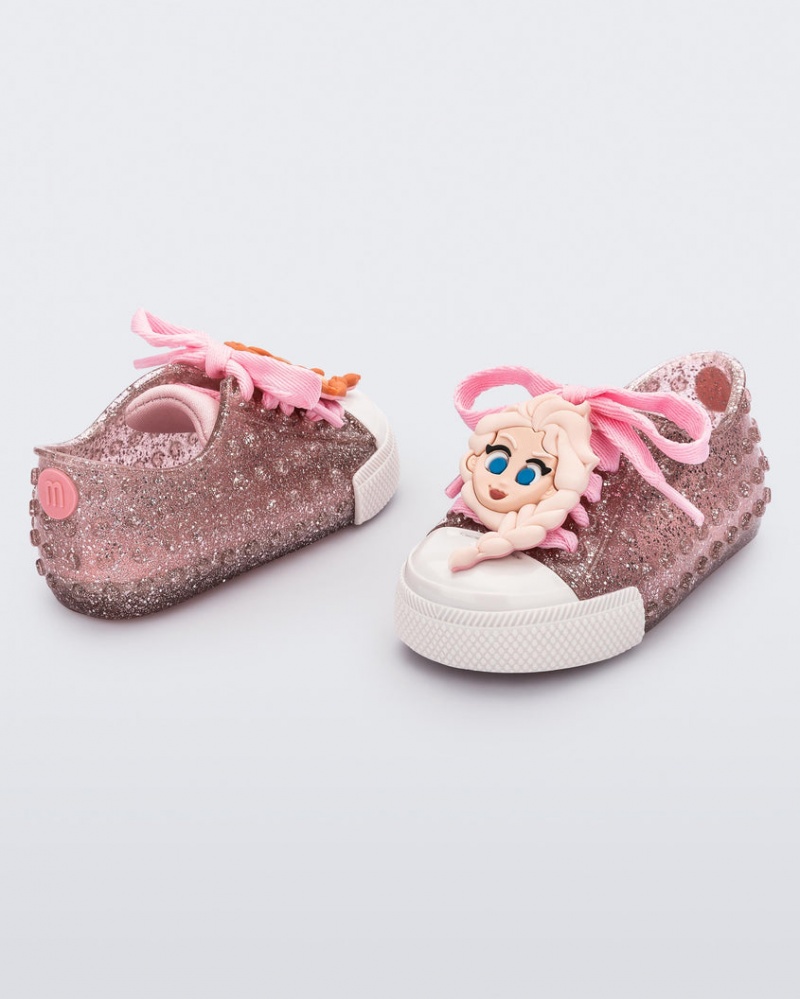 Pink White Baby Melissa Mini Disney Polibolha Sneakers | KFLD-27130 | USA