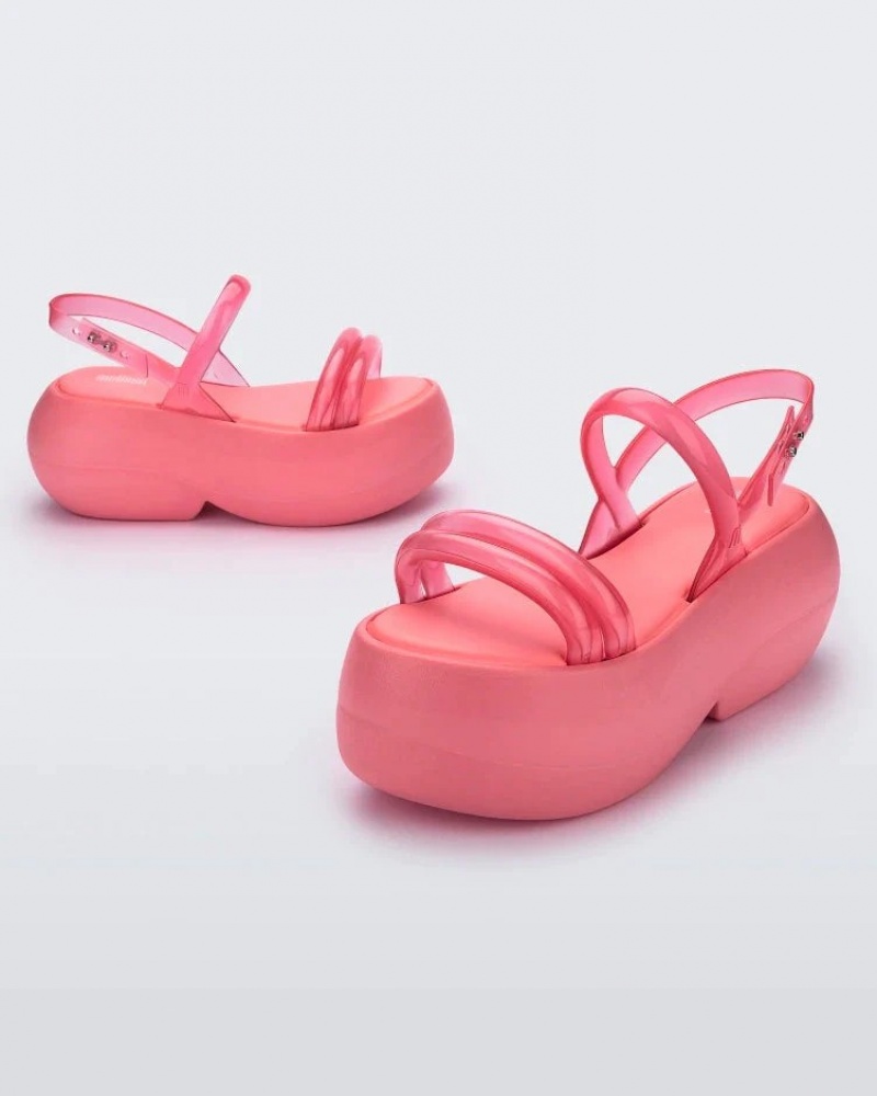 Pink Women's Melissa Airbubble Platform Sandals | YSHR-53972 | USA