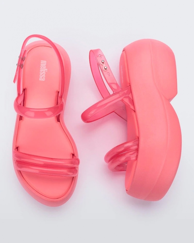 Pink Women's Melissa Airbubble Platform Sandals | YSHR-53972 | USA