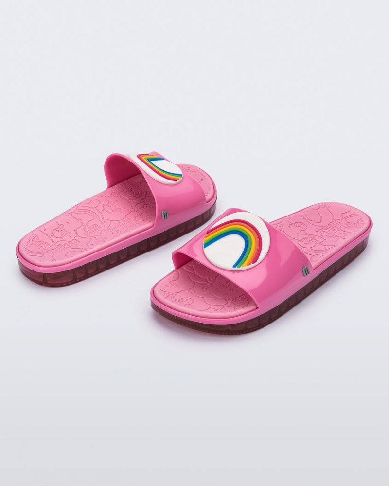 Pink Women's Melissa Beach Slides | YFVE-81074 | USA