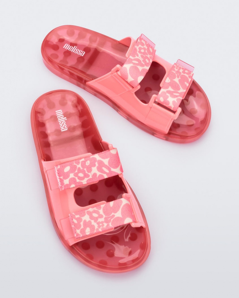 Pink Women's Melissa Brave Wide Slides | MQDF-51096 | USA