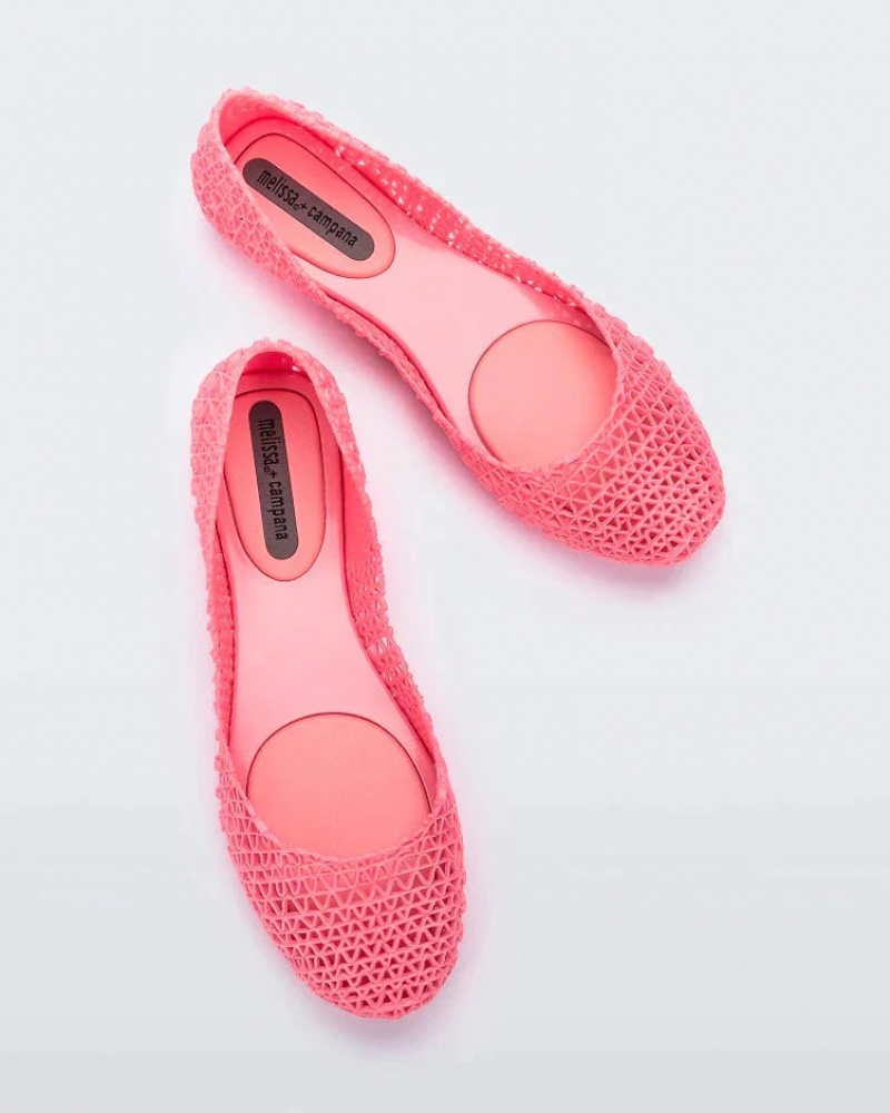 Pink Women's Melissa Campana Flats | RWGL-08465 | USA