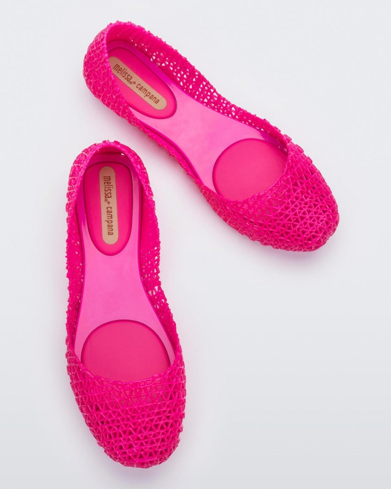 Pink Women's Melissa Campana Flats | ZUAR-74980 | USA