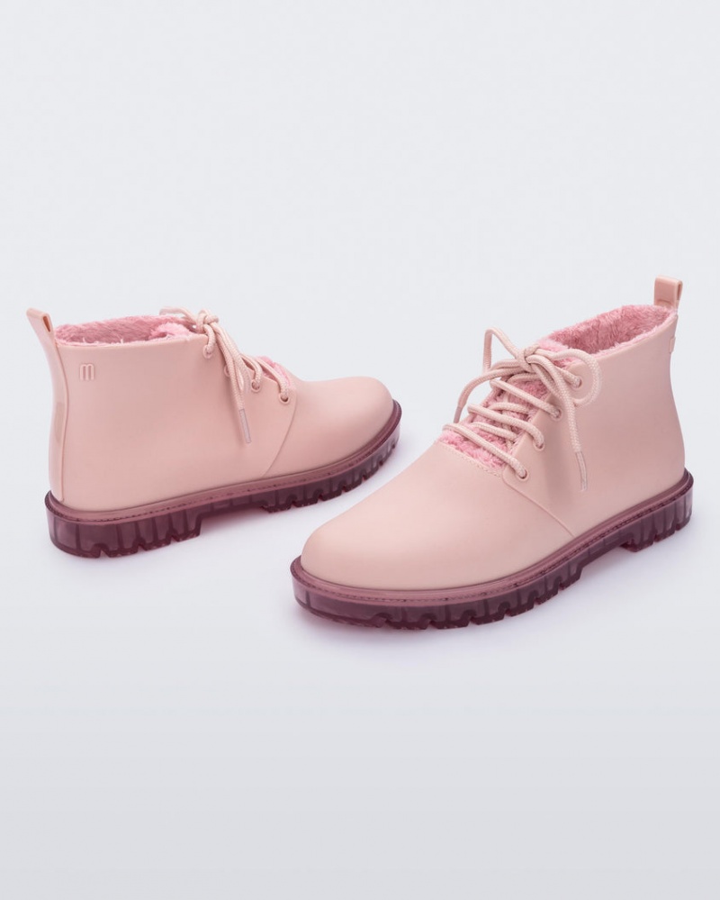 Pink Women's Melissa Fluffy Boots | VOBR-38407 | USA