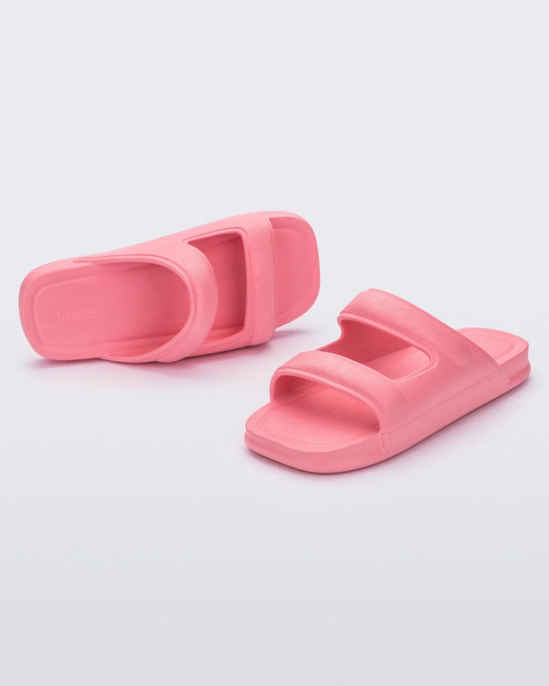 Pink Women's Melissa Free Grow Slides | KHAU-30258 | USA