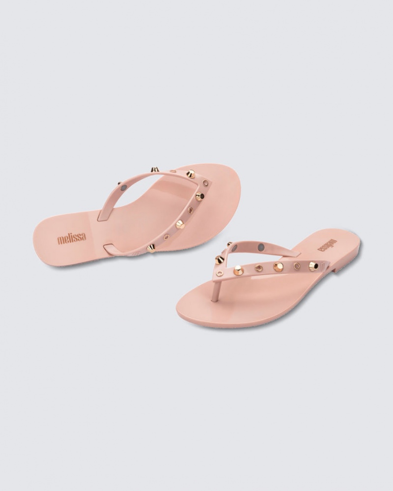 Pink Women's Melissa Harmonic Studs Flip Flops | IOZK-35089 | USA