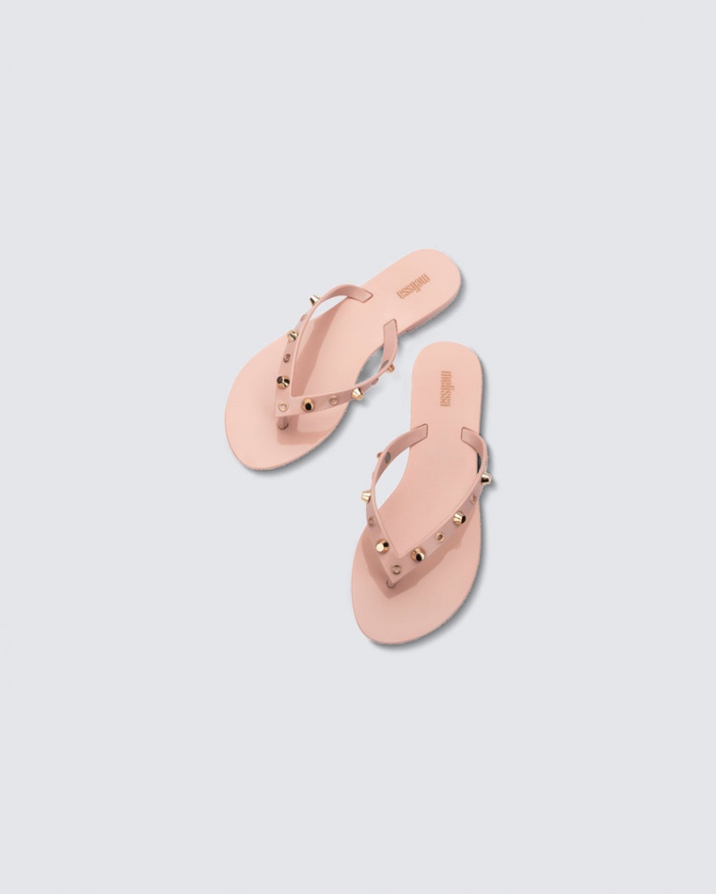 Pink Women's Melissa Harmonic Studs Flip Flops | IOZK-35089 | USA