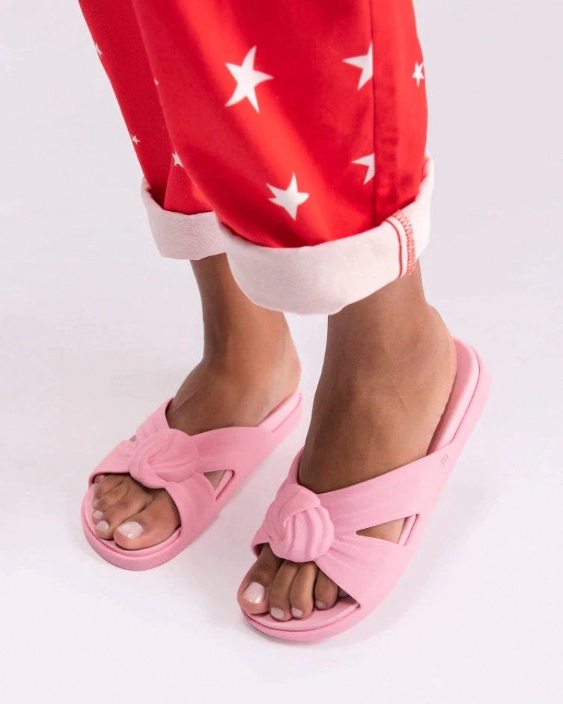 Pink Women's Melissa Plush Slides | BCHD-52786 | USA