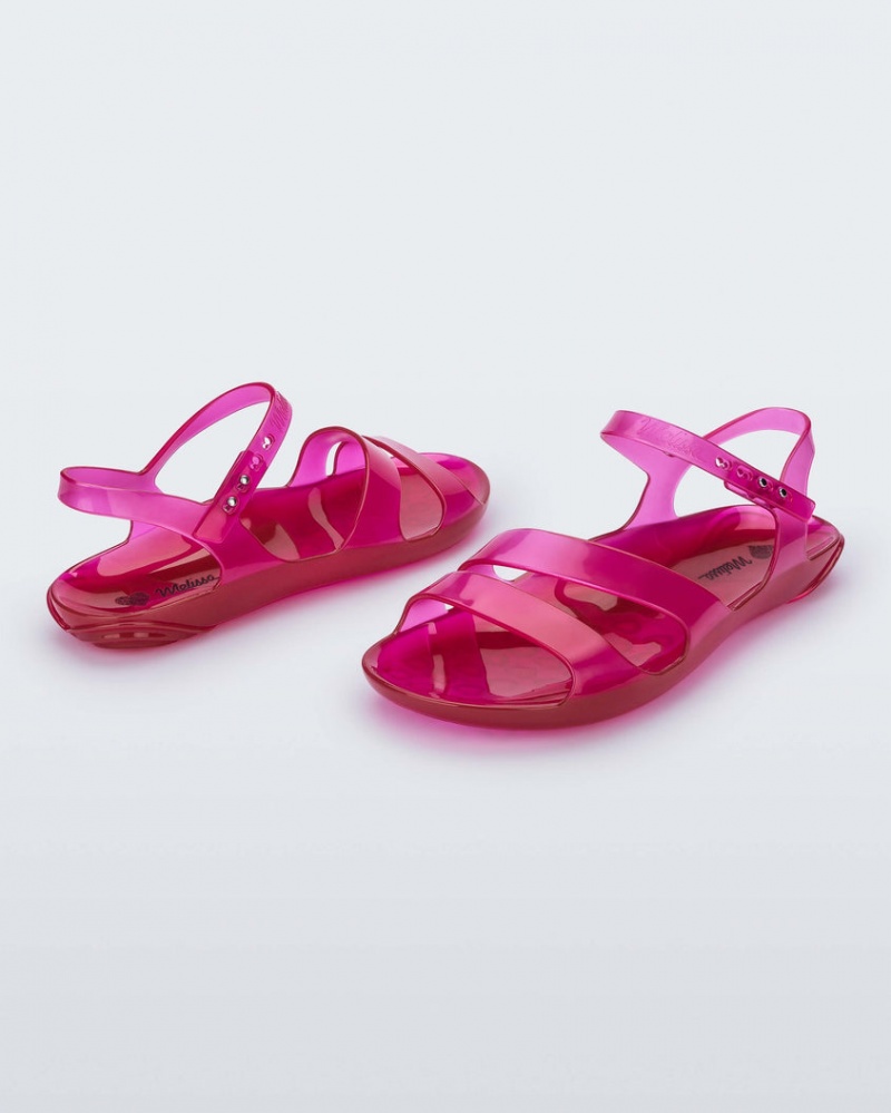 Pink Women's Melissa Real Jelly Sandals | FBVI-16570 | USA