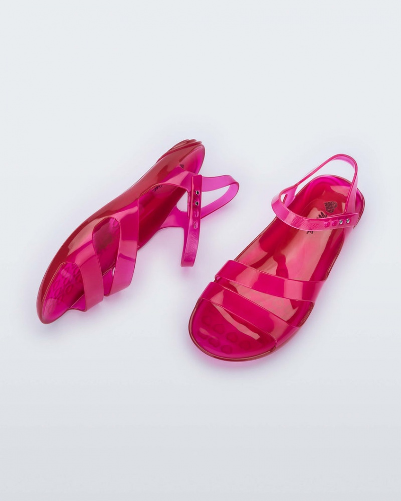 Pink Women's Melissa Real Jelly Sandals | FBVI-16570 | USA