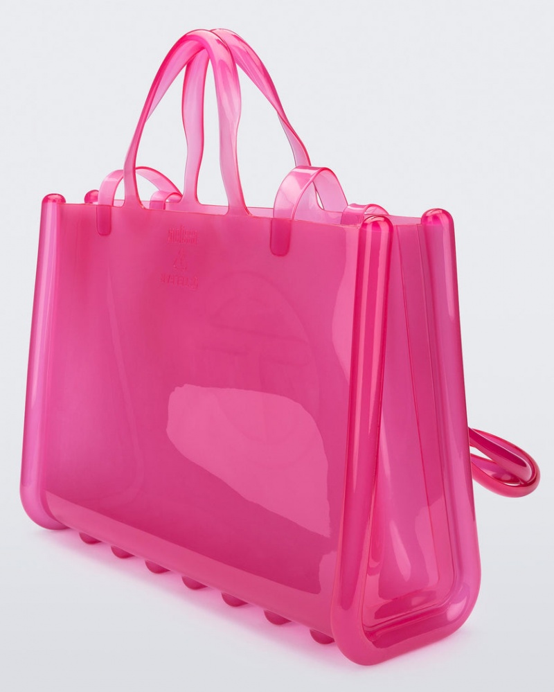 Pink Women's Melissa Telfar Large Jelly Shopper Shopper Bag | BZGX-14538 | USA