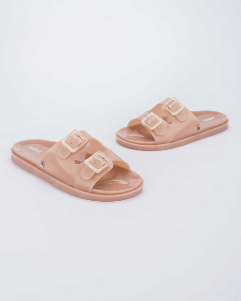 Pink Women's Melissa Wide Slides | UIWQ-17836 | USA