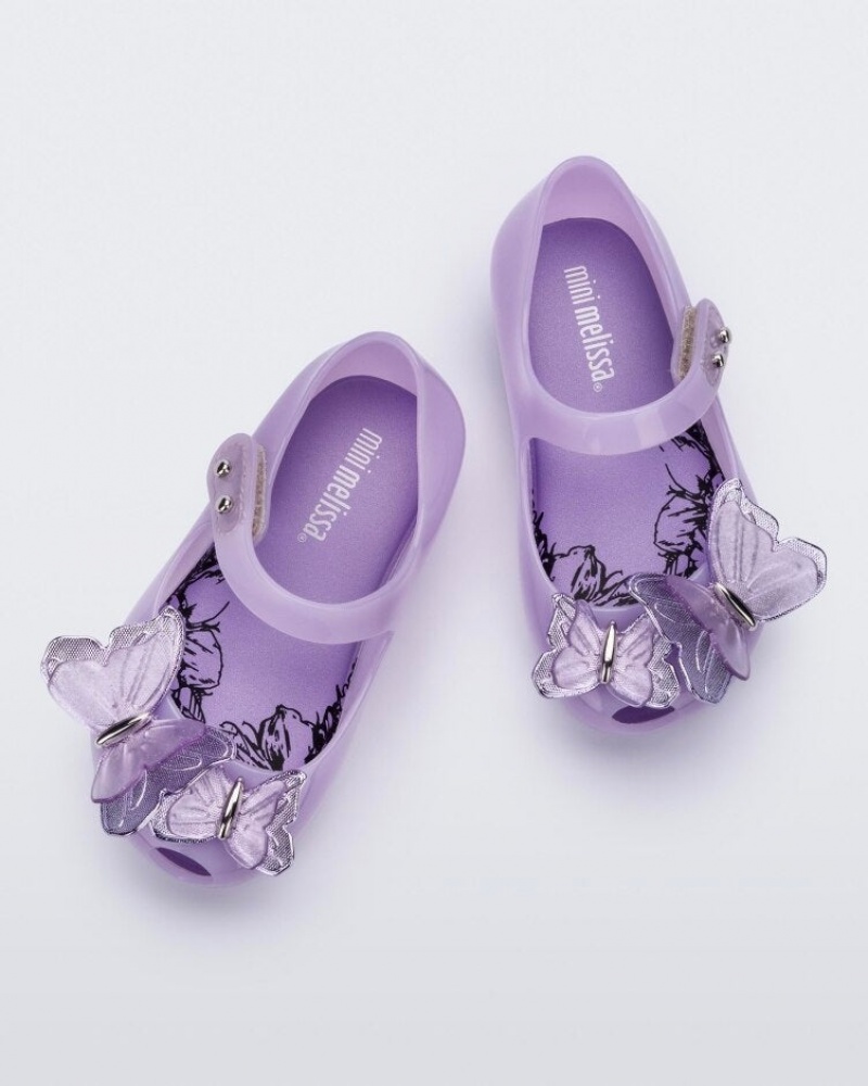 Purple Baby Melissa Mini Ultragirl Butterfly Flats | ZBSG-69875 | USA