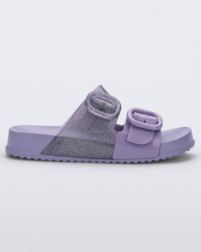 Purple Kids\' Melissa Mini Cozy Slides | JDTL-23186 | USA