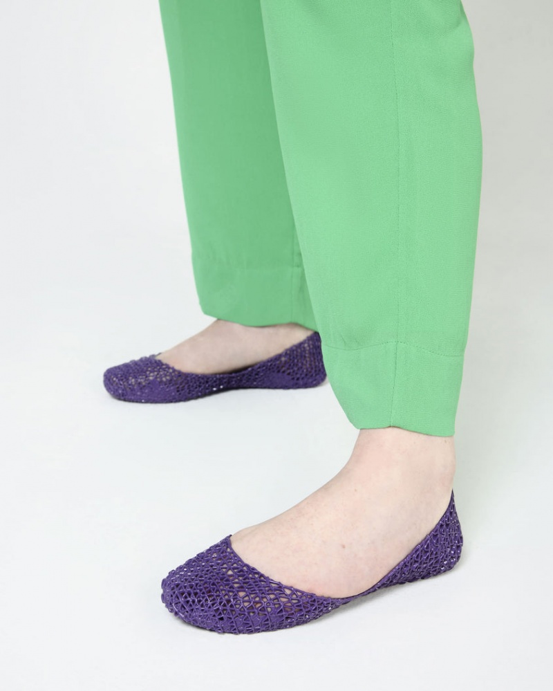 Purple Women's Melissa Campana Flats | MWQD-20439 | USA