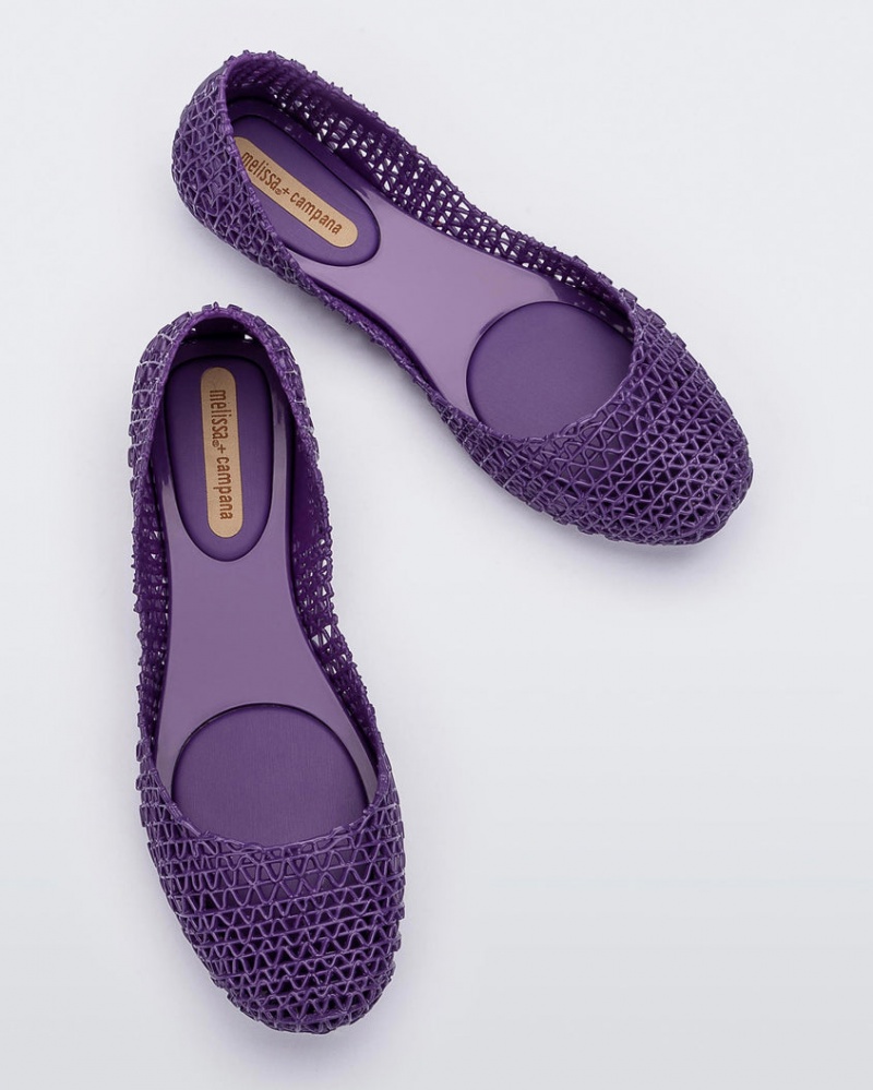 Purple Women's Melissa Campana Flats | MWQD-20439 | USA