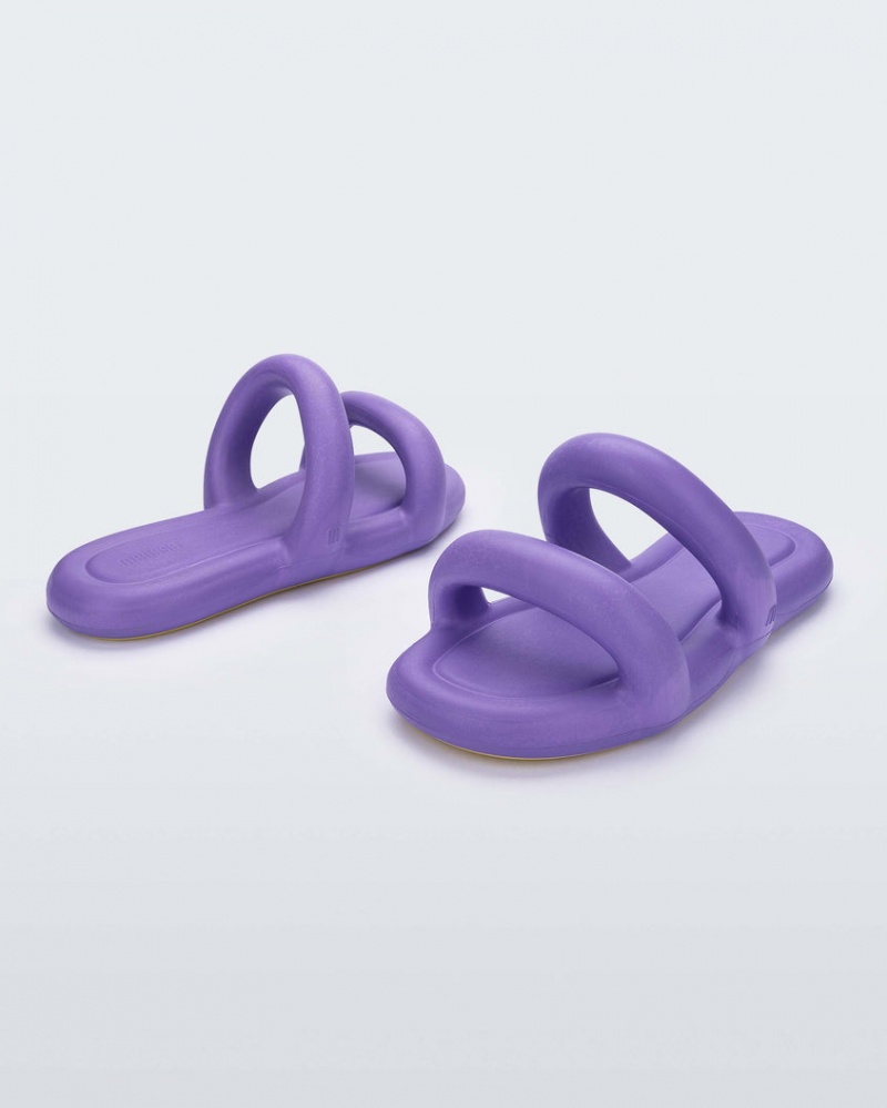 Purple Women's Melissa Free Bloom Slides | XAEL-20437 | USA