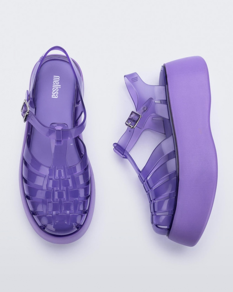 Purple Women's Melissa Possession Platform Sandals | VXDH-67512 | USA