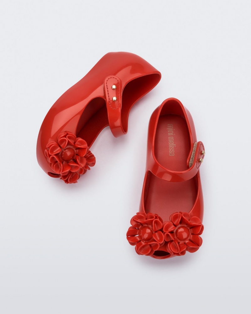 Red Baby Melissa Mini Ultragirl Springtime Flats | KBXW-14280 | USA