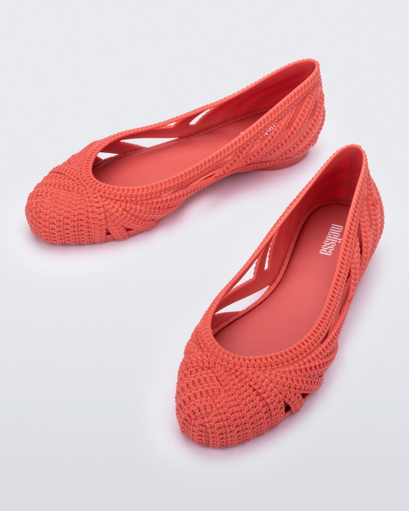 Red Women's Melissa Femme Classy Flats | ZXPL-21708 | USA